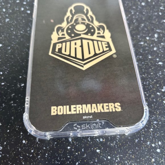iPhone15 Plus Purdue University Boilermakers Skinit Phone Cover Black Clear - Picture 3 of 3